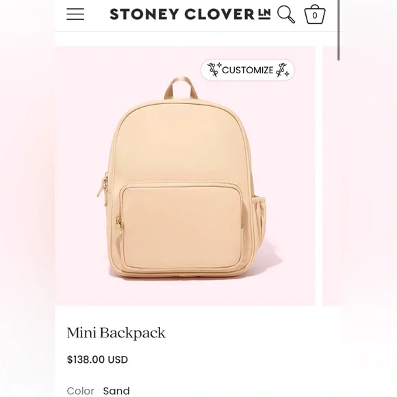 Stoney Clover Mini Backpack - Sand NWT - Picture 1 of 8